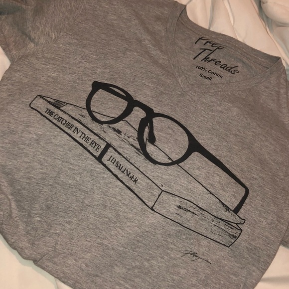 ASOS Other - Book and eyeglasses boutique vneck tee NWOT